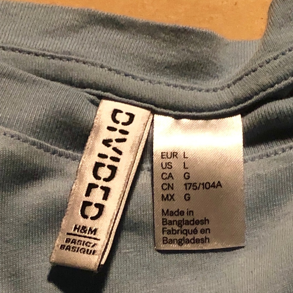 H&M’s light blue cropped shirt. - Picture 2 of 2